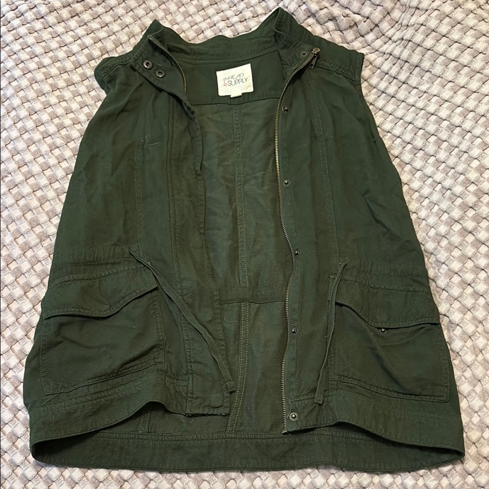 Thread & Supply Olive Utility Vest